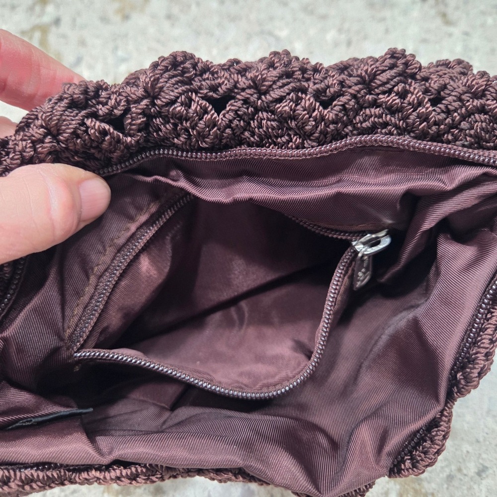 The Sak Brown‎ Crochet Small Shoulder Bag Cross Body Bag Boho - Picture 8 of 11